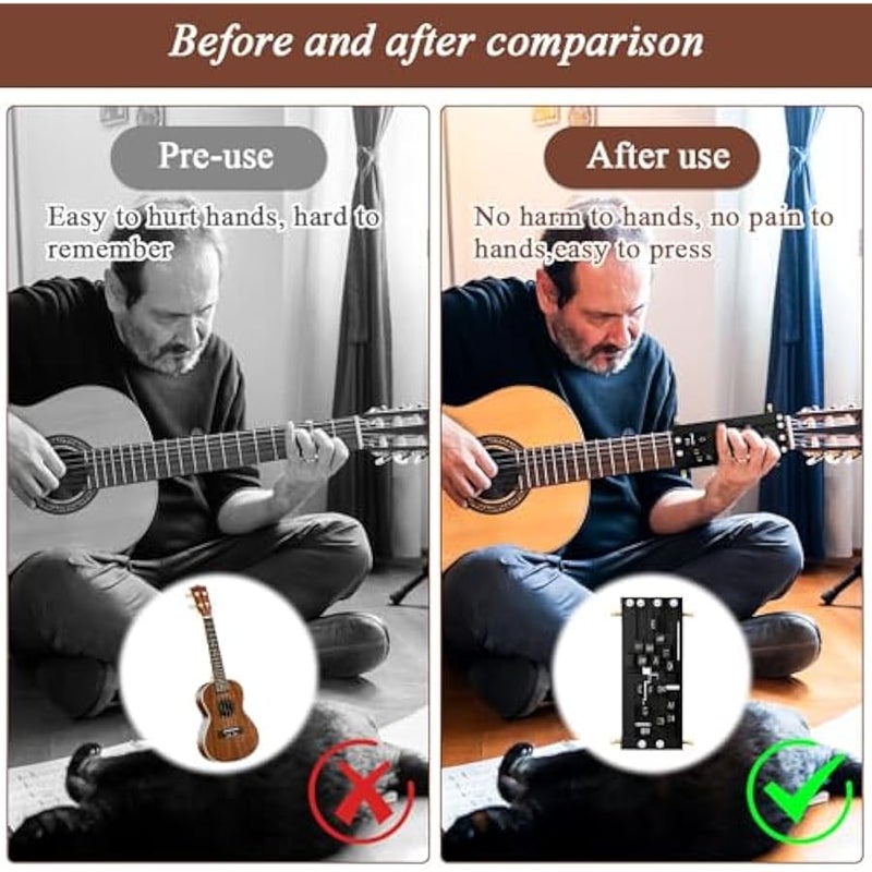 Montoya Guitar Chord Presser, Double Chord Guitar Trainer, Automatic One-Touch Chord Player, Guitar Aid Tools for Beginners - Image 2